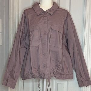 zuda Dusty Mauve Utility Drawstring Jacket